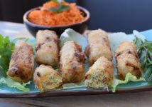 Vietnamese chicken spring rolls